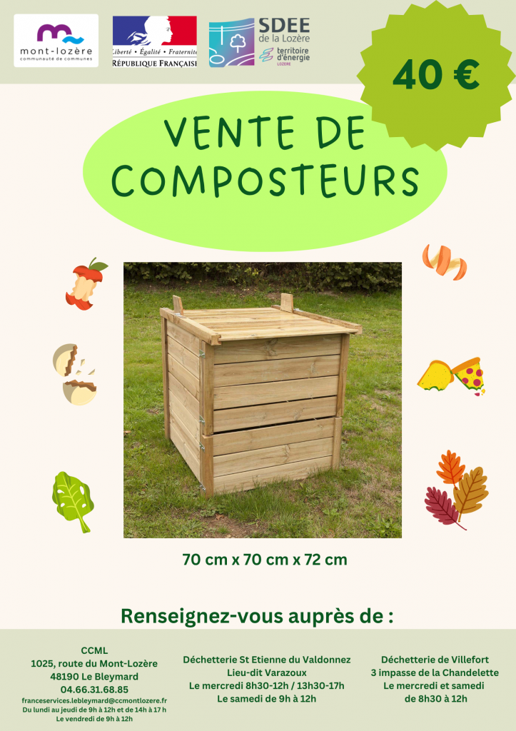Nouvelle vente de composteurs à la déchetterie !