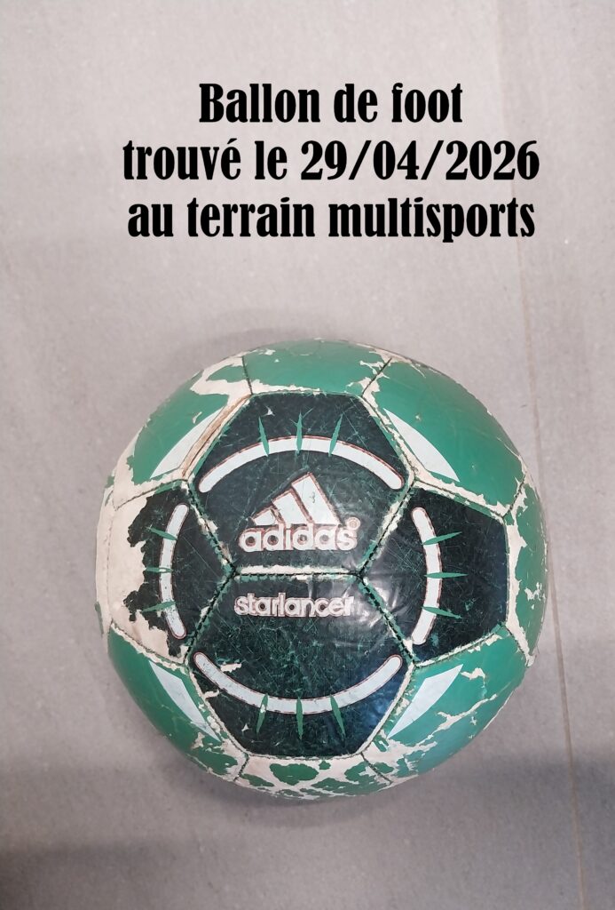 Objets trouvés [MAJ du 29/04/2026]